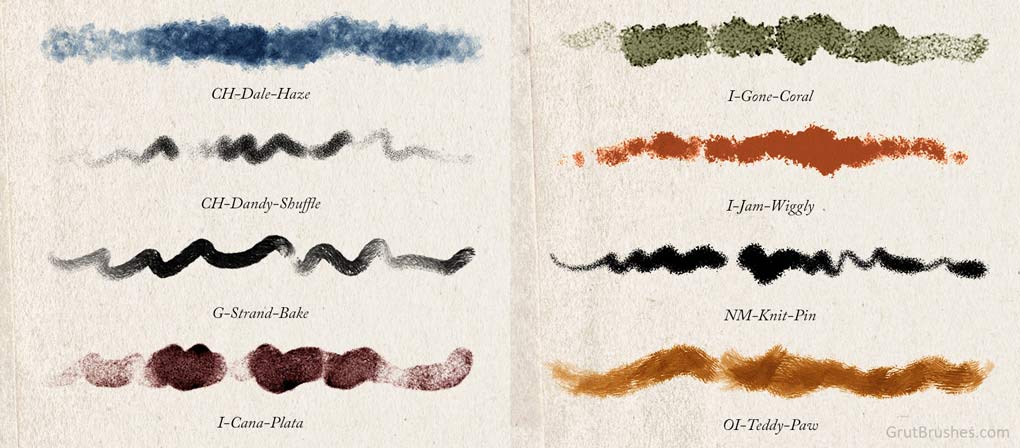 8 Natural Media Photoshop Brushes for Digital Painting