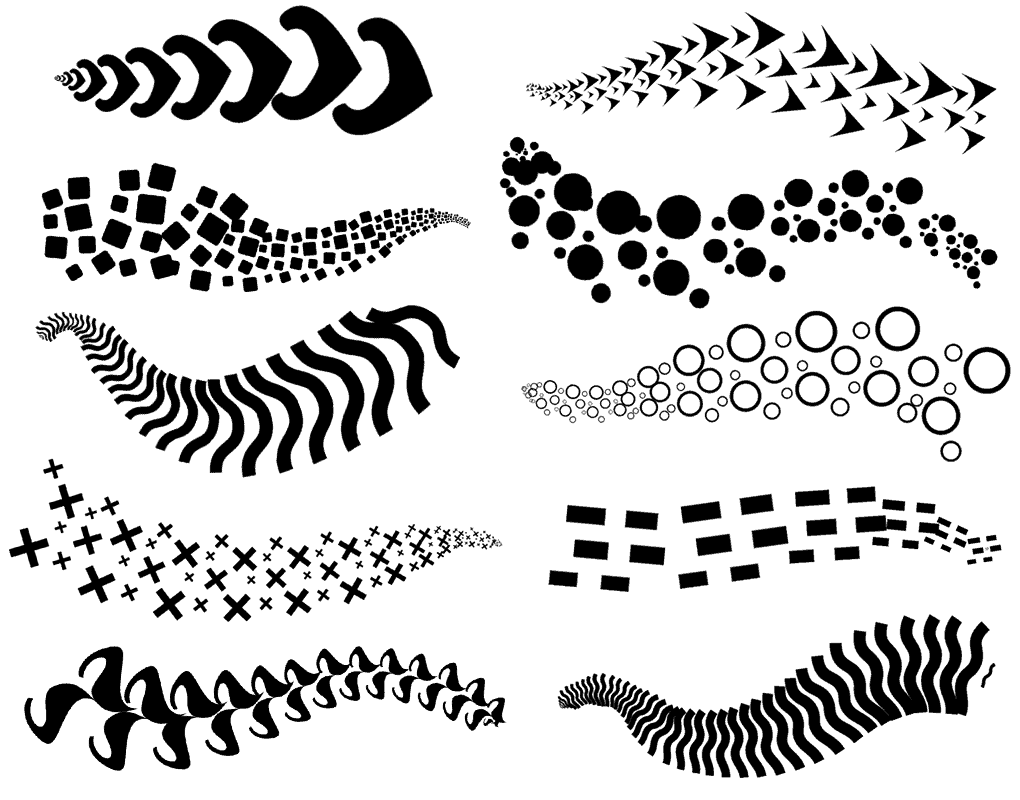 10 New Photoshop pattern brushes added in October 2018