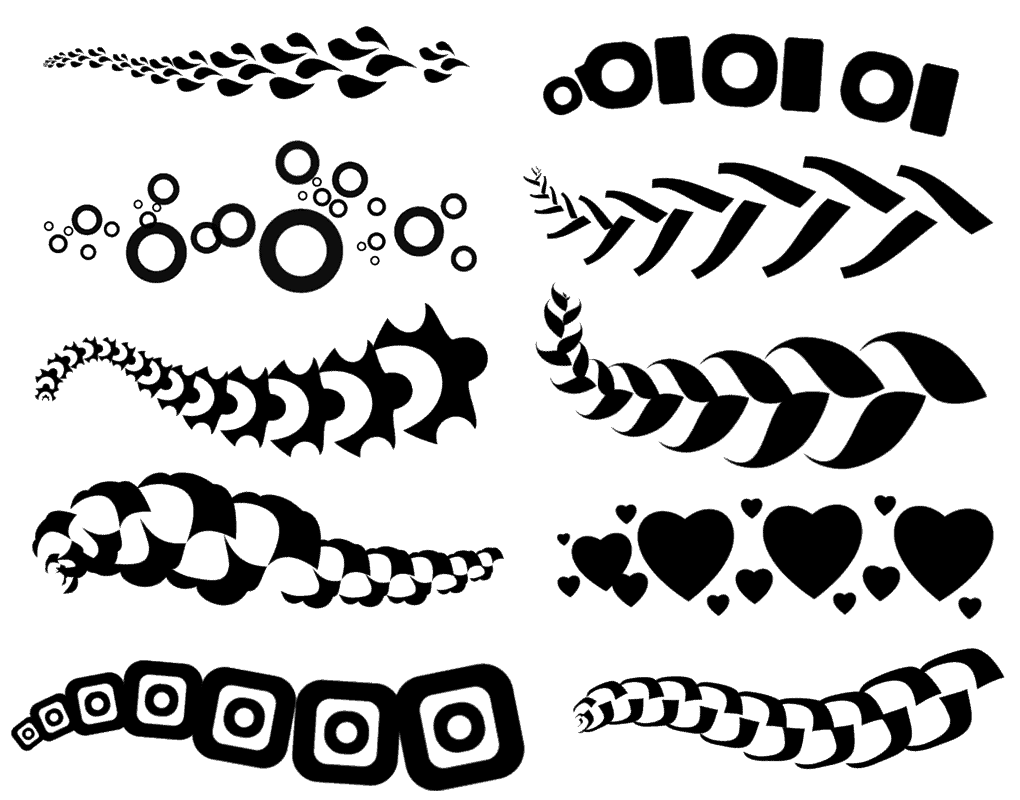 10 Photoshop pattern brushes