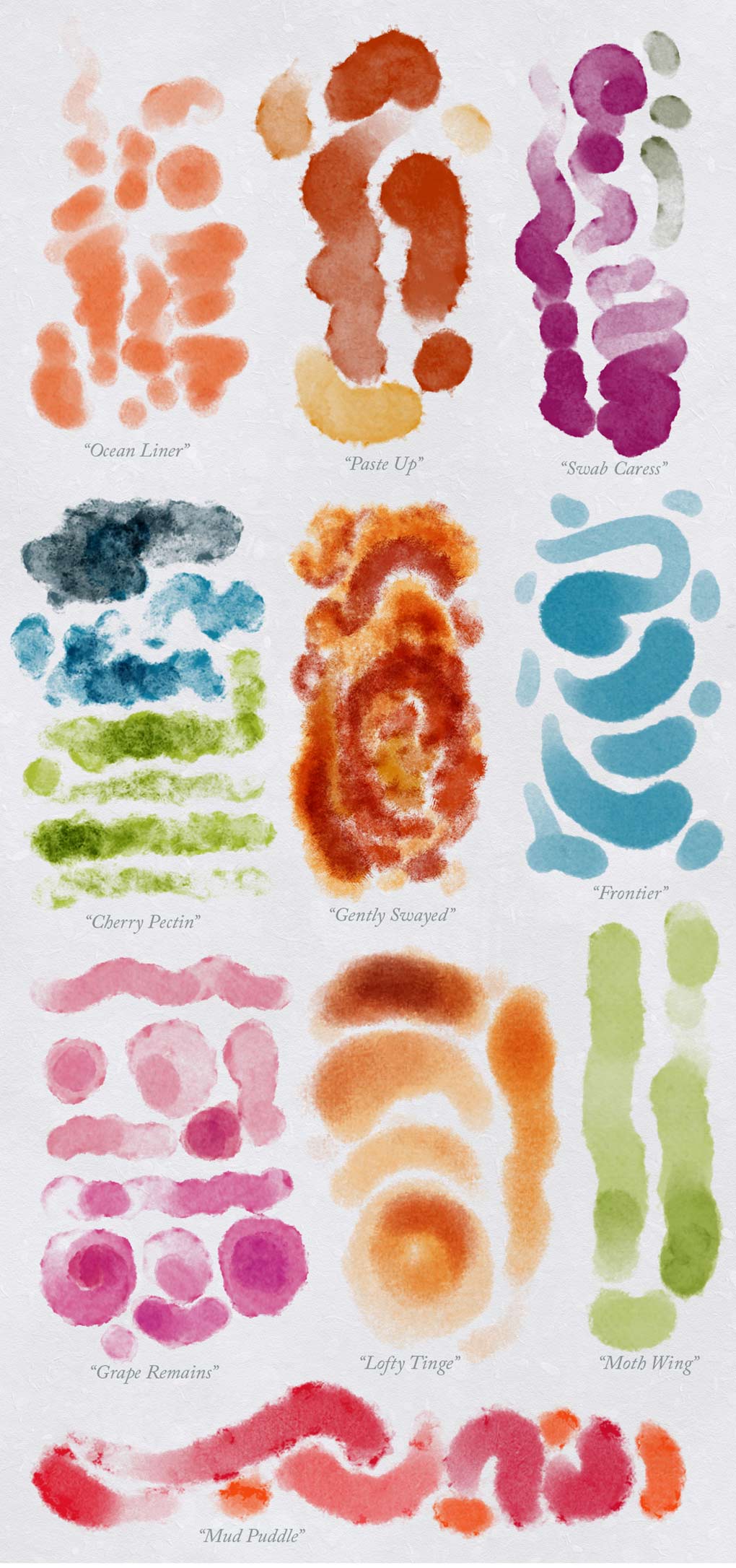 11 Photoshop Watercolor Brushes
