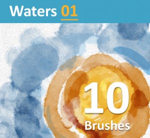 10 realistic digital watercolor brushes for Photoshop