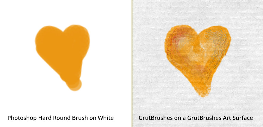 Look how realistic your brush strokes appear in a GrutBrushes smArt Surface
