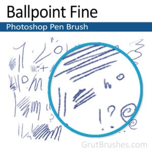'Ballpoint Fine' Photoshop Ink brush ballpoint Photoshop pen