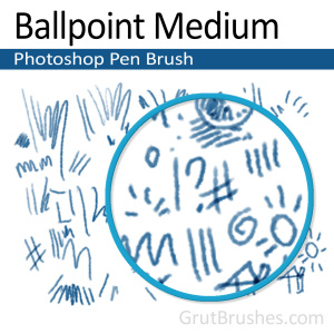 'Ballpoint Medium' Photoshop Ink brush ballpoint Photoshop pen