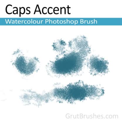 Photoshop Watercolour Brush for digital artists 'Caps Accent'