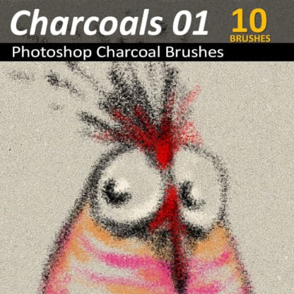 Charcoals 01 - 10 Photoshop Charcoal Brushes