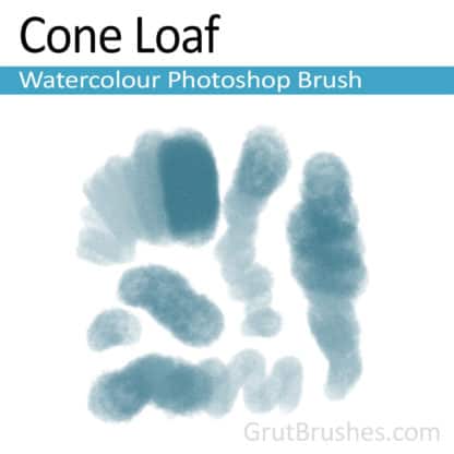 Photoshop Watercolour Brush for digital artists 'Cone Loaf'