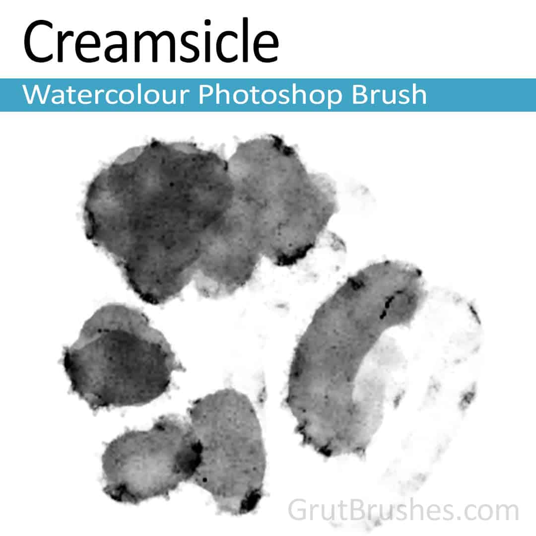 'Creamsicle' Photoshop watercolor brush for digital painting