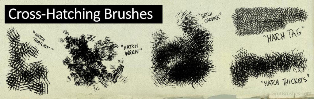 Cross-Hatch Photoshop Brushes