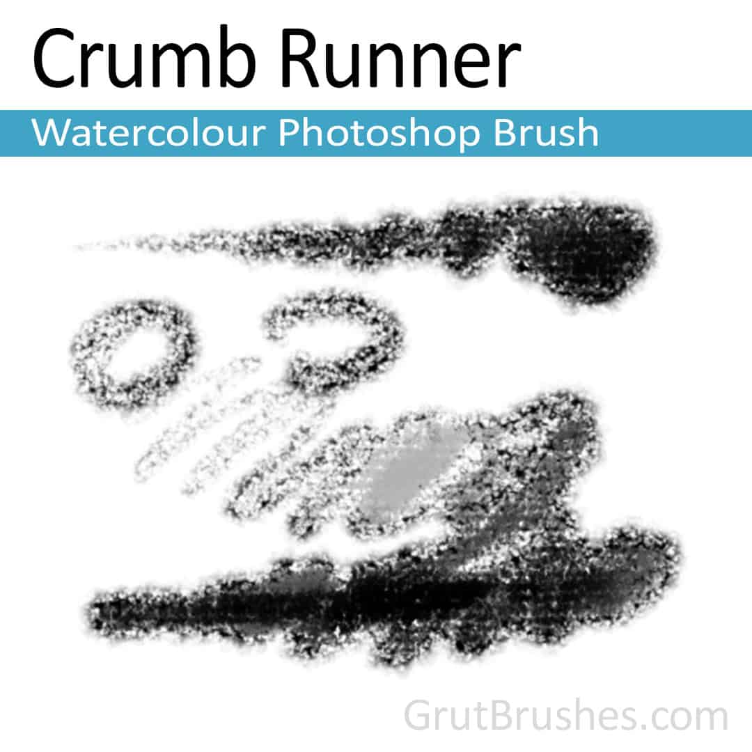 'Crumb Runner' Photoshop watercolor brush for digital painting