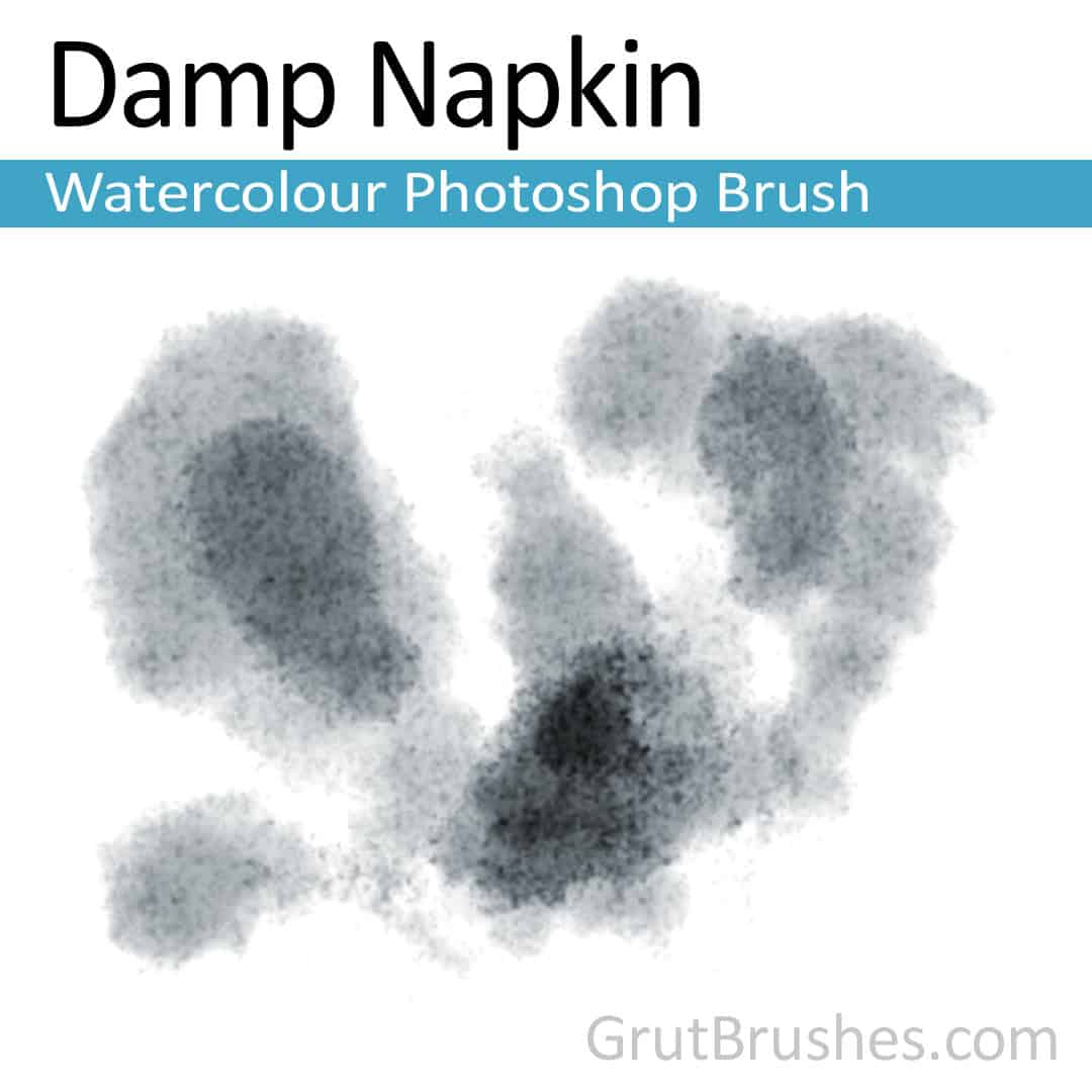 'Damp Napkin' Photoshop watercolor brush for digital painting