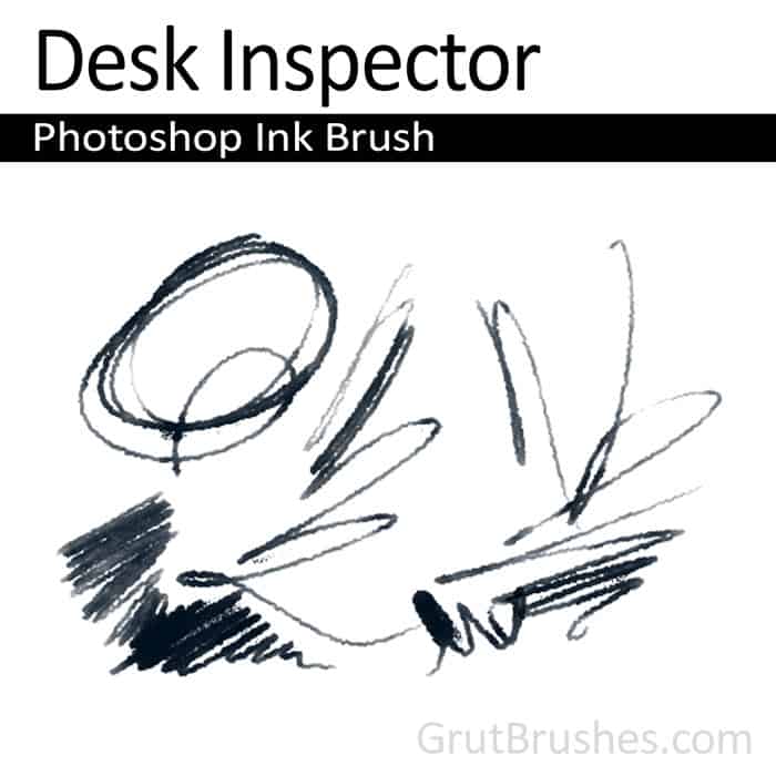 'Desk Inspector' Photoshop ink brush for digital painting