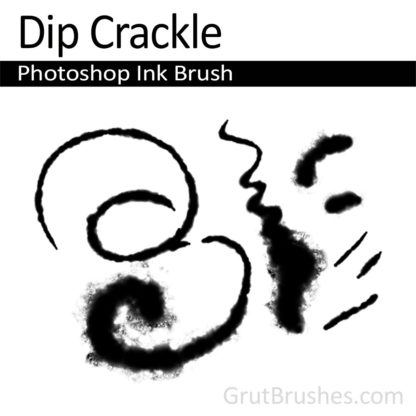 Photoshop Natural Media Brush for digital artists 'Dip Crackle'