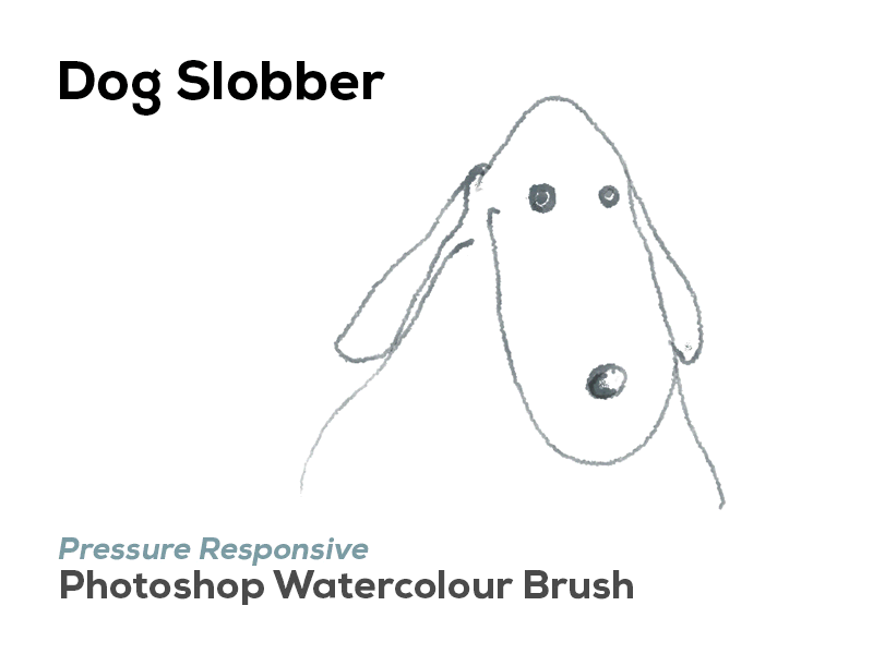 dog slobber watercolour Photoshop brush 