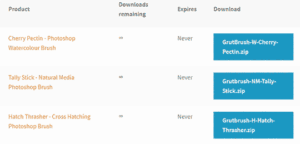 Download your Photoshop brushes in your account