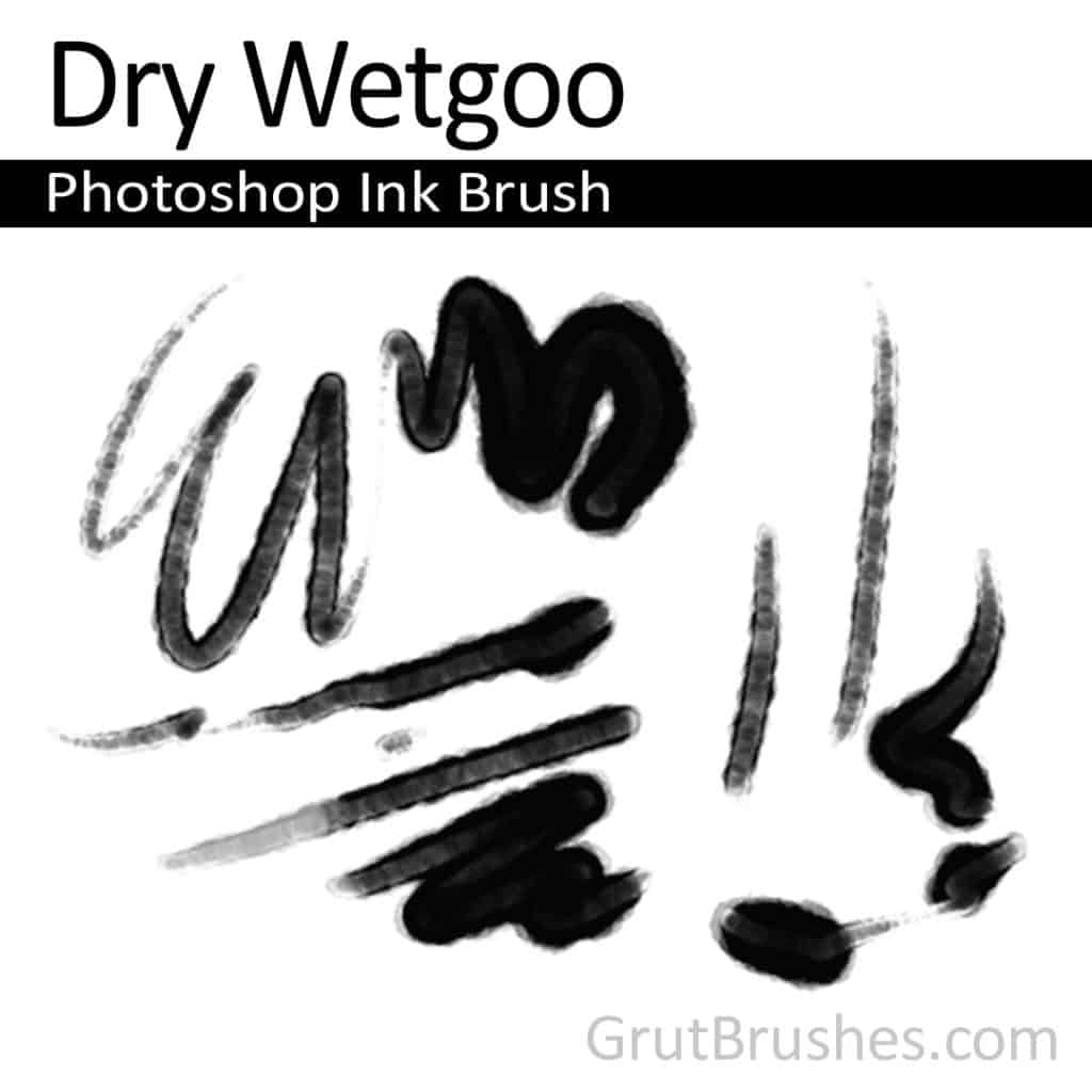 'Dry Wetgoo' Photoshop Ink Brush digital download