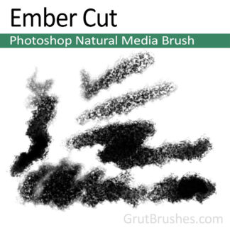 Photoshop Natural Media Brush for digital artists 'Ember Cut'