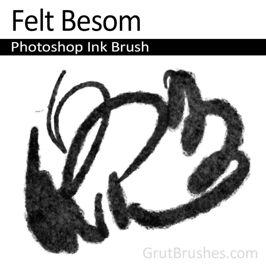 'Felt Besom' Photoshop ink brush for digital painting