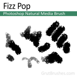 Photoshop Natural Media Brush for digital artists 'Fizz Pop'