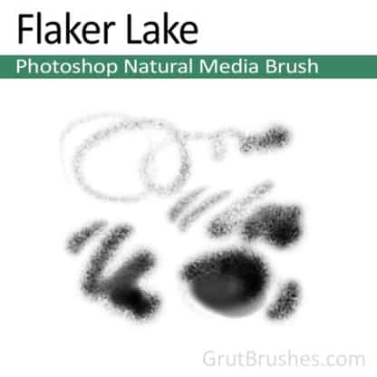 Photoshop Natural Media Brush for digital artists 'Flaker Lake'