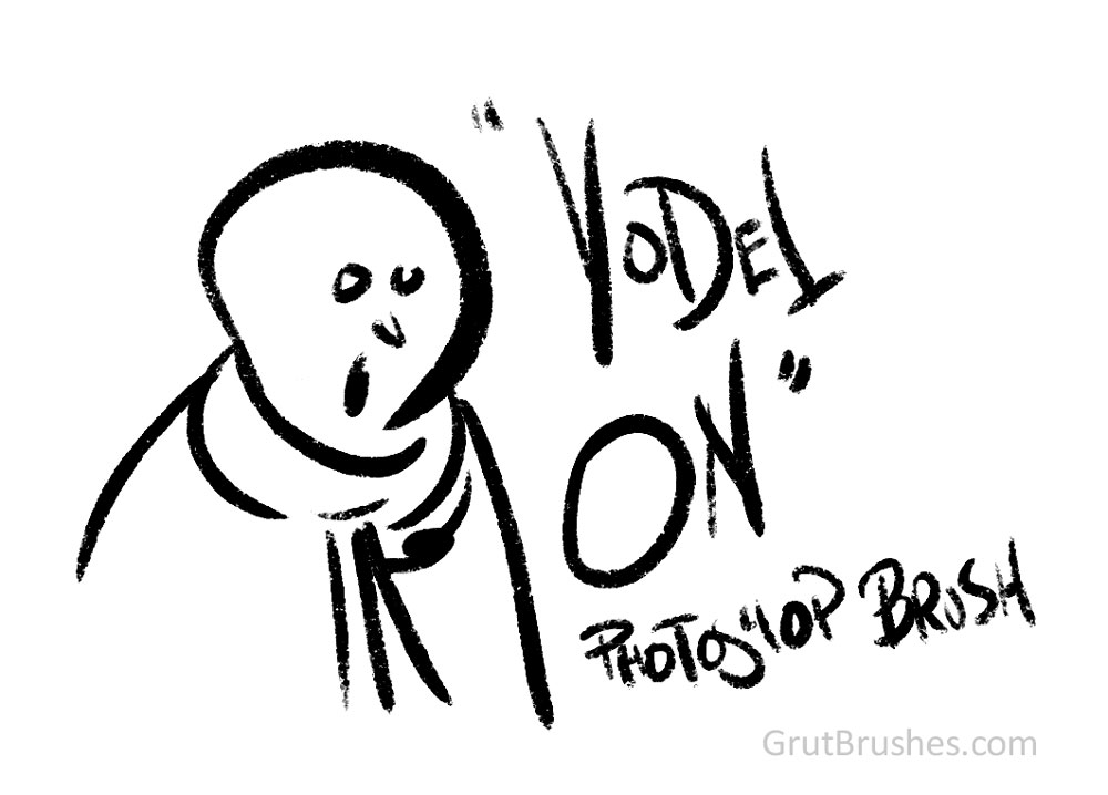 Free Photoshop Brush of the Week #17 'Yodel On' Photoshop Gouache brush