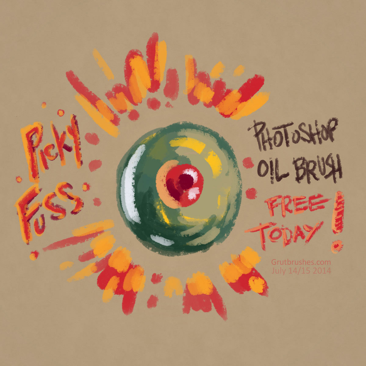 "Picky Fuss" oil paint brush for Photoshop
