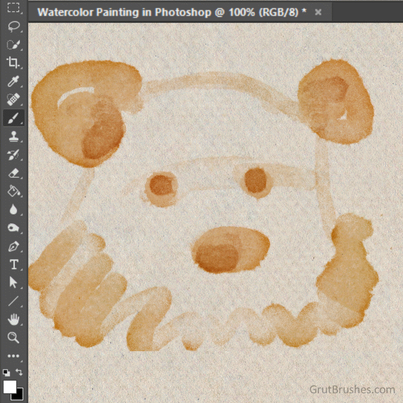 Amazing Free Photoshop Watercolour brush!