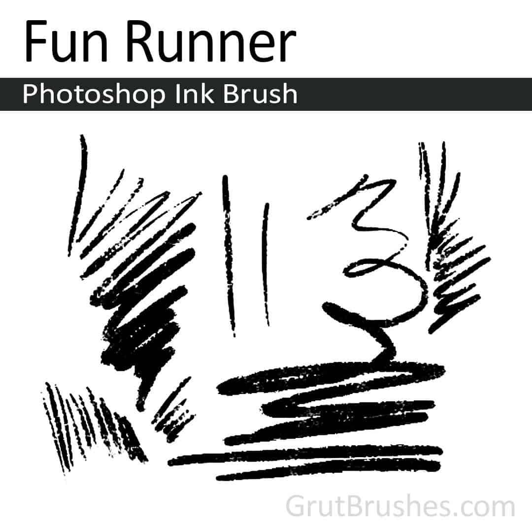 'Fun Runner' Photoshop ink brush for digital painting