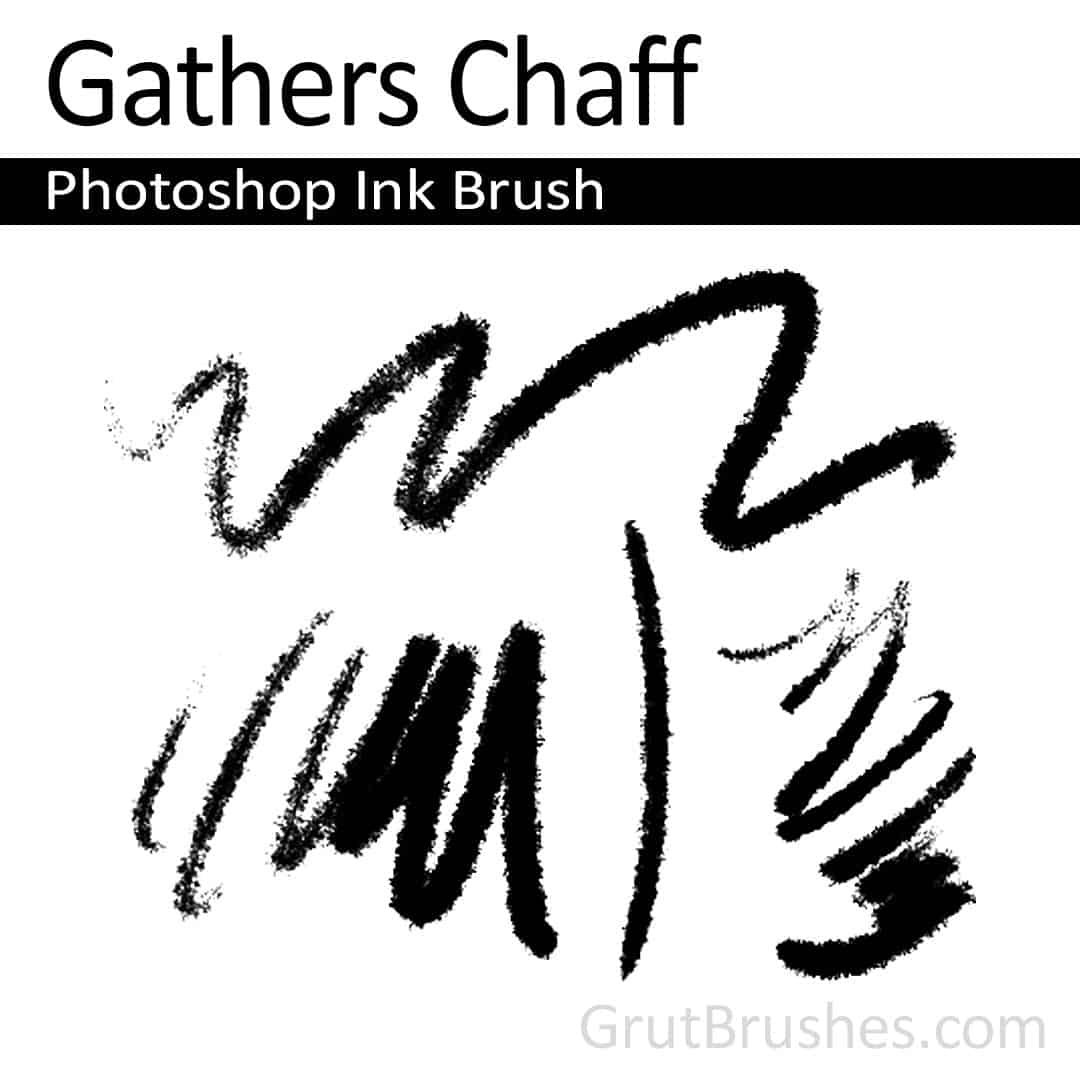 'Gathers Chaff' Photoshop ink brush for digital painting