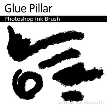 Photoshop Ink Brush for digital artists 'Glue Pillar'