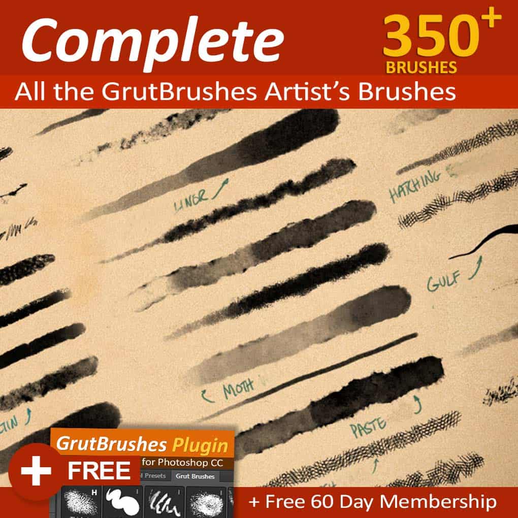 Photoshop brush set - 350 Photoshop brushes