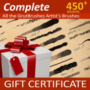450 Photoshop brushes gift certificate