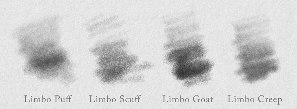 Four Photoshop pencil edge brushes