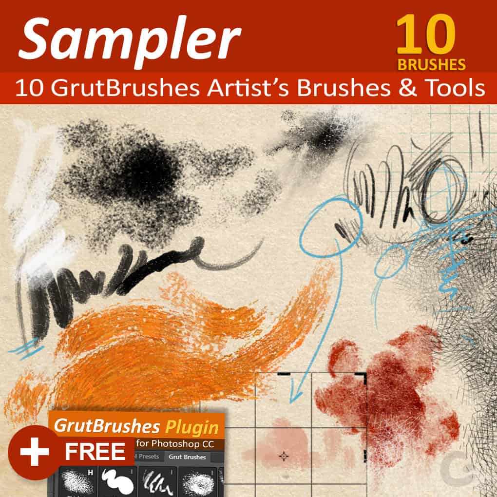 10 Free Photoshop Tools for GrutBrushes Photoshop plugin users