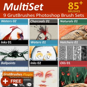 85 Photoshop brushes for digital artists by GrutBrushes