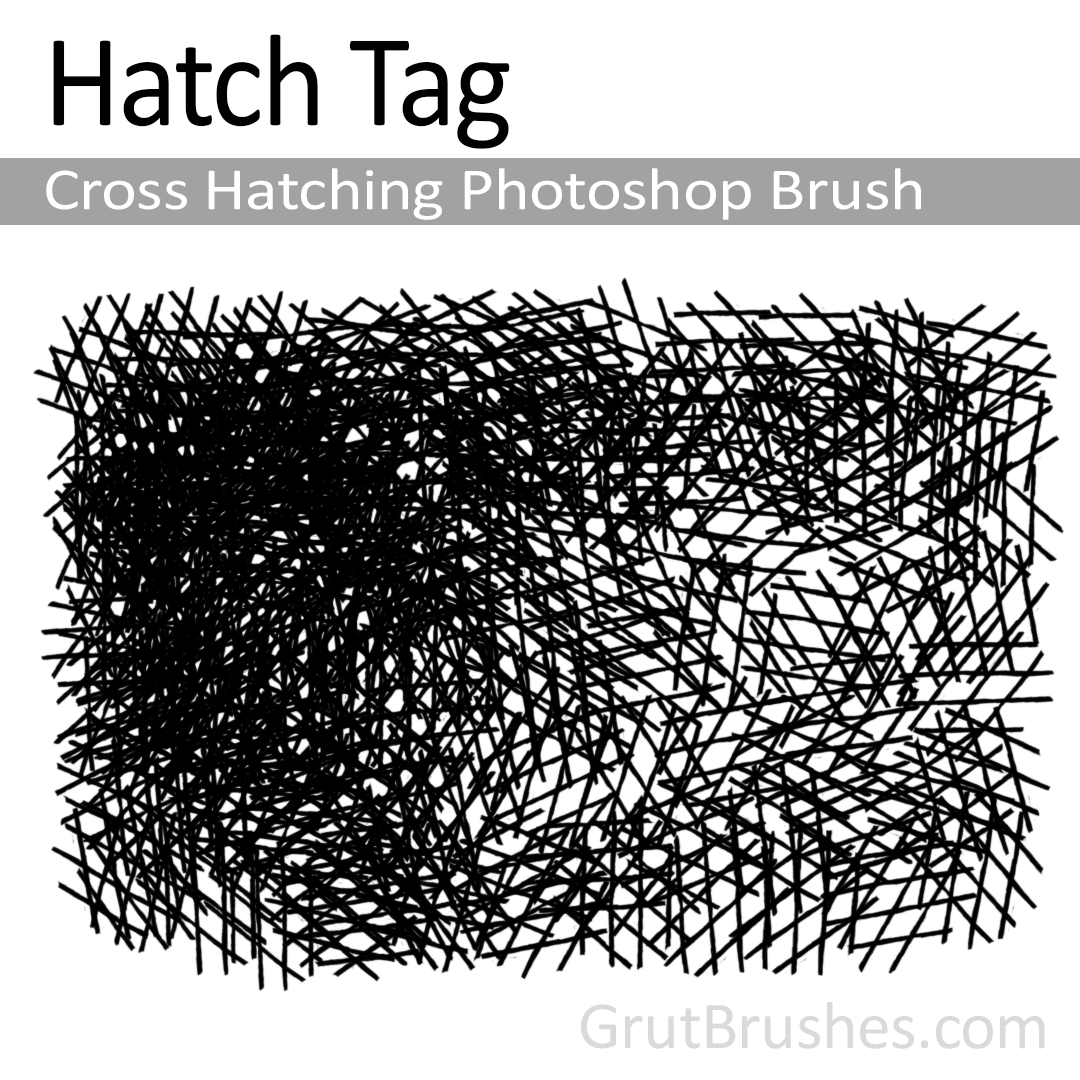 Hatch Tag - Cross Hatching Photoshop Brush