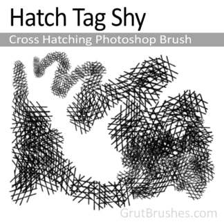 Hatch Tag Shy - Cross Hatching Photoshop Brush