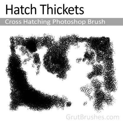 Hatch Thickets - Cross Hatching Photoshop Brush