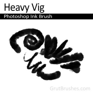 Photoshop Ink Brush for digital artists 'Heavy Vig'