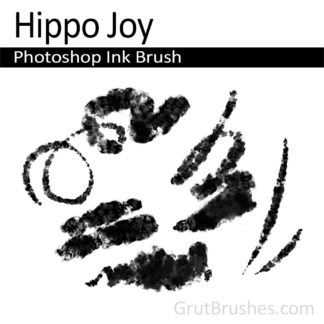 Photoshop Ink Brush for digital artists 'Hippo Joy'