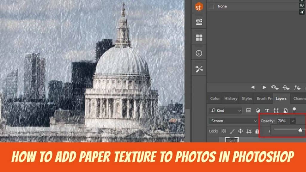 How to add paper texture to a photo in photoshop tutorial