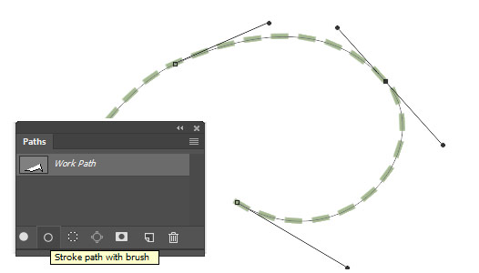 Stroke a path with a dashed line