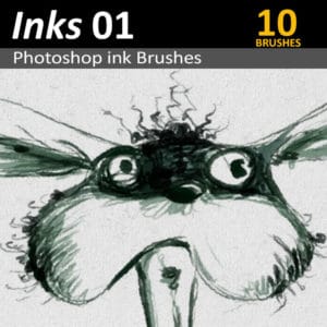 Download 10 Photoshop ink brushes for Digital Artists