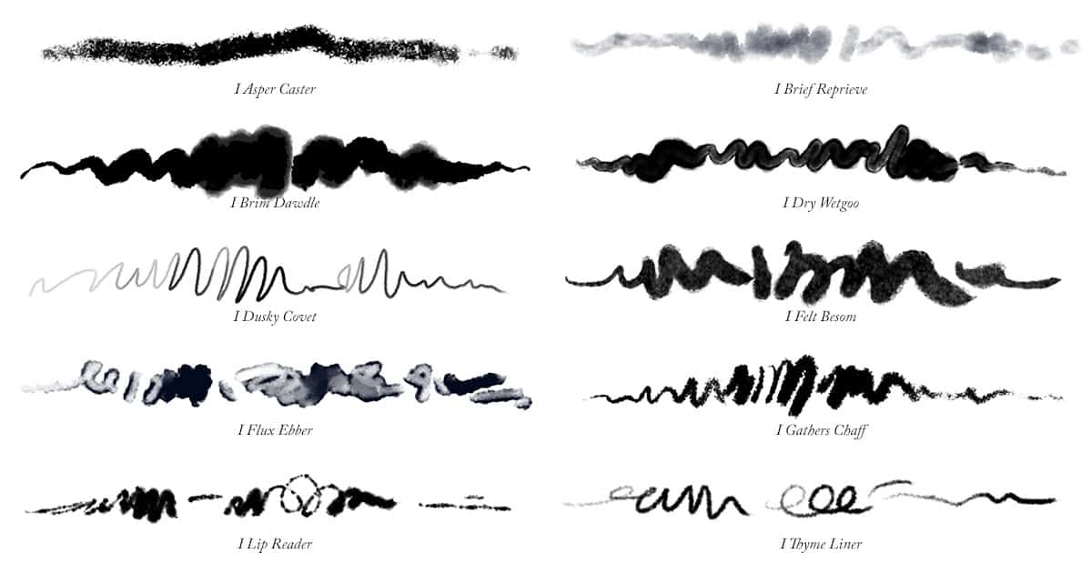 Inks 02 Photoshop  Ink  Brushes  GrutBrushes com