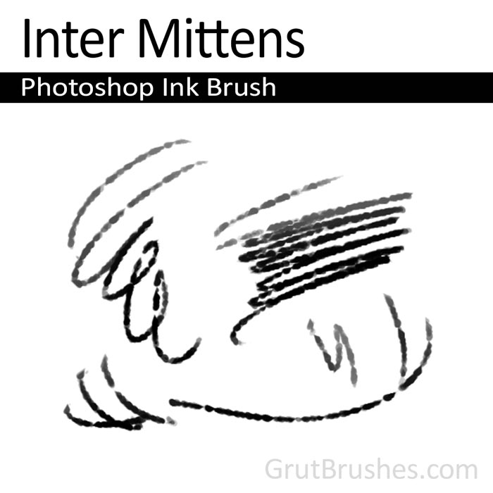 'Inter Mittens' Photoshop ink brush for digital painting