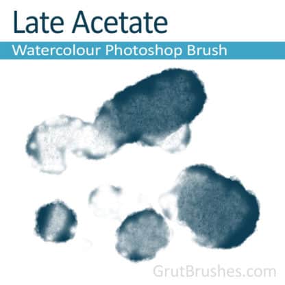 Photoshop Watercolour Brush for digital artists 'Late Acetate'