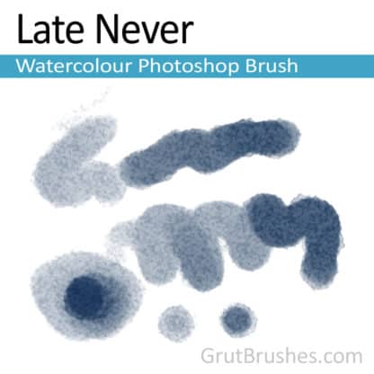 Photoshop Watercolor Brush for digital artists 'Late Never'