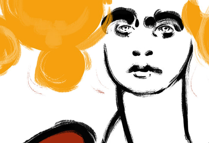 magnified brush strokes of Lazy Fair Photoshop Ink brush