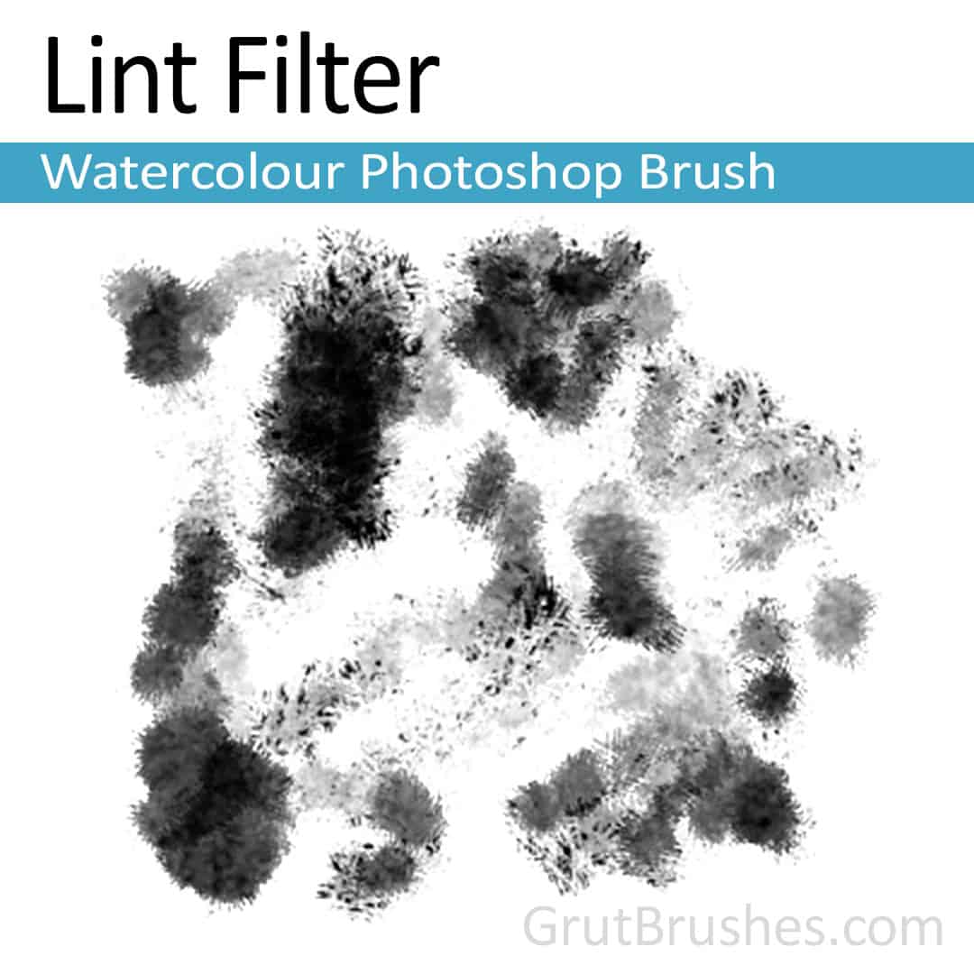 'Lint Filter' Photoshop watercolor brush for digital painting