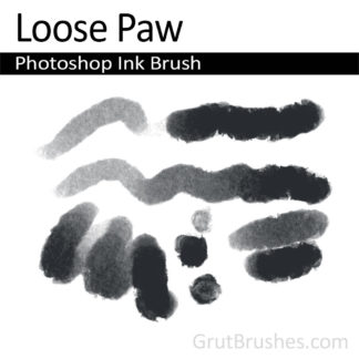 Photoshop Ink Brush for digital artists 'Loose Paw'